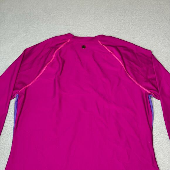 prAna Women's Lorelei Long Sleeve Sun Top Rash Guard Pink and Purple - Large - Picture 5 of 9